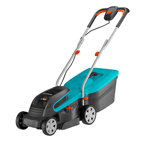 GARDENA Akku-Rasenmäher PowerMax 32/36V P4A Ready-To-Use Set: Rasenmäher bis 200 m², 32 cm Schnittbreite, 30 l Fassungsvolumen, Schnitthöhe 20 - 60 mm, inkl. 2 x 18V P4A Akku (14621-20)