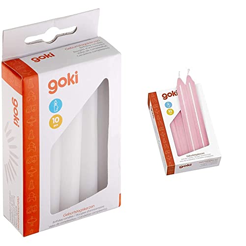 Goki 15051 - Dekoration - Geburtstagskerzen-Set für GK 106/108/55985/60975 Weiß