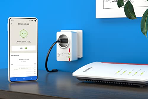 AVM FRITZ!DECT 200 - Intelligente Steckdose für das Heimnetz, steuerbar zum Energie sparen, deutschsprachige Version, 9.3 x 5.9 x 4.1 cm; 135 Gramm
