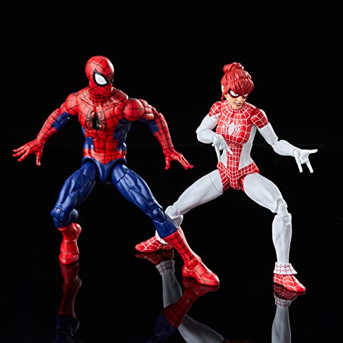 Hasbro Marvel Legends Series Spider-Man 15 cm Spider-Man und Marvel's Spinndüse, Action-Figur, 2er-Pack, enthält 10 Zubehörteile, Mehrfarbig, F3456