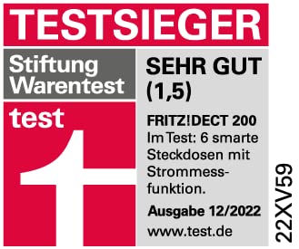 AVM FRITZ!DECT 200 - Intelligente Steckdose für das Heimnetz, steuerbar zum Energie sparen, deutschsprachige Version, 9.3 x 5.9 x 4.1 cm; 135 Gramm