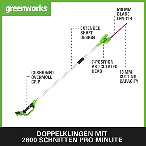 Greenworks Akku Langstiel-Heckenschere