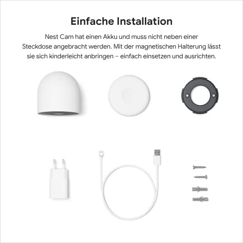 Google Nest Cam-Intelligente Überwachungskamera/Sicherheitskamera,Snow