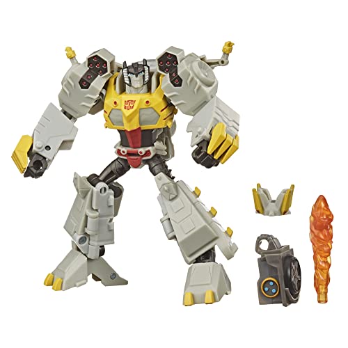 Transformers Bumblebee Cyberverse Adventures Deluxe-Klasse Grimlock Action-Figur, Chomp Jaw Action Attacke, 12,5 cm