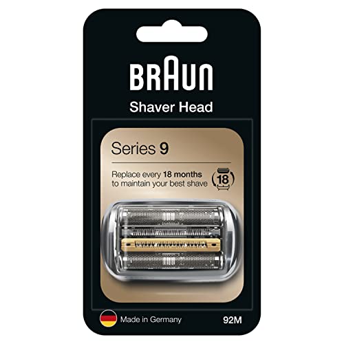 Braun Series 9 Elektrorasierer Scherkopf, Ersatzscherteil kompatibel mit Rasierer Herren Series 9, 92M, matt