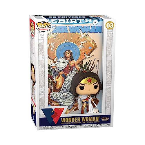 Funko Pop! Vinyl Comic Cover: Wonder Woman 80th - Wonder Woman - (Rebirth) On Throne - Vinyl-Sammelfigur - Geschenkidee - Offizielle Handelswaren - Spielzeug Für Kinder und Erwachsene