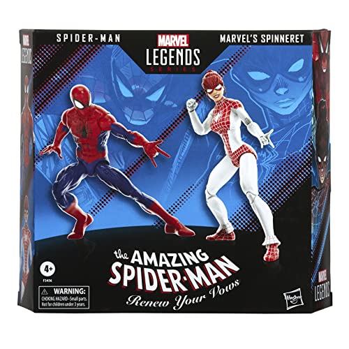 Hasbro Marvel Legends Series Spider-Man 15 cm Spider-Man und Marvel's Spinndüse, Action-Figur, 2er-Pack, enthält 10 Zubehörteile, Mehrfarbig, F3456