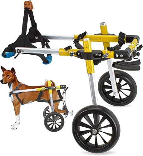 Anmas Power Rollstuhl für Hunde, verstellbar, Trolley für Hunde mit Behinderung