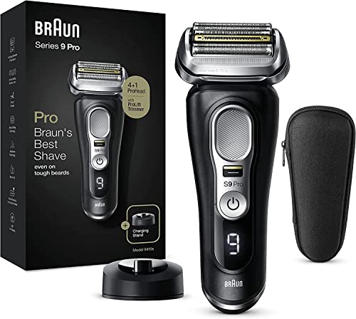Braun Series 9 Pro+ Elektrorasierer, Reinigungsstation, Wet & Dry, 9560cc, Schwarz