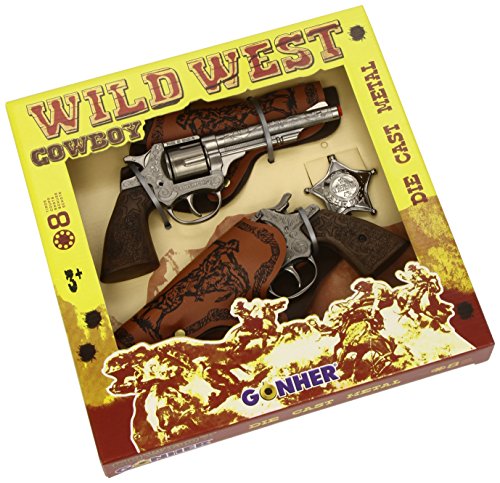 Gonher S.A. – a1302723 – Pistole – Coffret Wild Western aus Metall