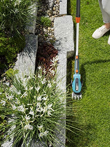 Gardena Akku-Grasschere: Rasenkantenschere mit 8 cm Schnittbreite, Komforthandgriff, Messerwechsel ohne Werkzeug