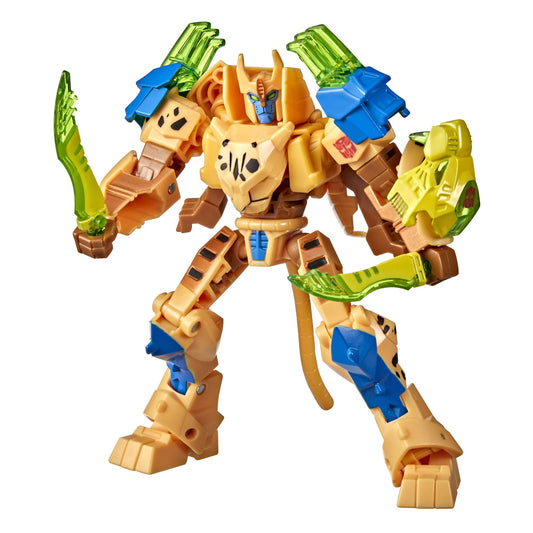 Transformers Bumblebee Cyberverse Adventures Toys Deluxe Class Cheetor Actionfigur, Saber Strike Action Attack, 12,7 cm